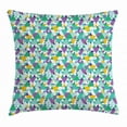 thumbnail image 1 of New Orleans Throw Pillow Cushion Cover, Geometric Arrangement of Triangles Mardi Grass Colors Abstract Carnival Theme, Decorative Square Accent Pillow Case, 24 X 24 Inches, Multicolor, by Ambesonne, 1 of 2