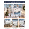 thumbnail image 6 of Christmas Snowman Valances for Windows, 54 x 18in, Xmas Tree Deer Winter Blue Ombre Snow Scene Rod Pocket Kitchen Valance Curtain Light Filtering Window Treatments for Living Room Bedroom, 1 Panel, 6 of 7