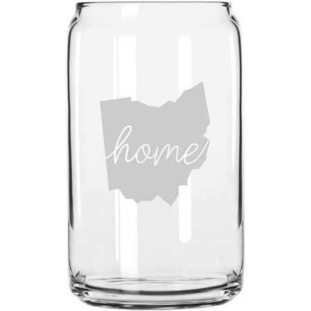 

Ohio Home States Etched 16oz Libbey Can Glass