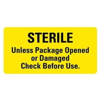 Sterile Unless Package Opened Medical Labels