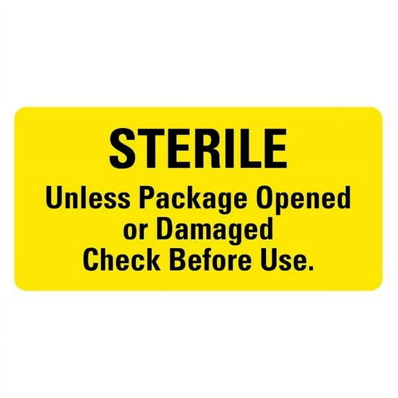 Sterile Unless Package Opened Medical Labels