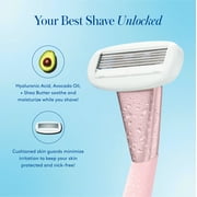 Athena Club Womens Blade Refills - 4 Count, 5-Blade Razor Refills, Moisturizing Serum Strip