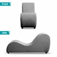 thumbnail image 4 of BALUS Yoga Chaise Lounge Chair, Velvet Fabric Yoga Chair with Ergonomic Design for Adults, Furnitures Indoor, Dark Grey, 4 of 6