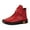 Red, variant on Snow Boots for Women 2025 Stitching Fleece Lined Warm Leather High Top Fashion Sneakers Walking Work Combat Ankle Booties