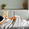 thumbnail image 3 of Horse Soft Flannel Fleece Throw Blanket, Illustration of Cyclist Horse Riding a Bicycle and Wearing Orange Outfits, Cozy Plush for Indoor and Outdoor Use, 50" x 70", Brown Orange Black, by Ambesonne, 3 of 5
