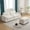 Beige 86" W, variant on Ktaxon 87" W Sectional Sofa L Shaped Couch with Chaise Living Room Sleeper Set, 2 Seats with Chenille and Double Layer Cushions Light Brown