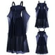thumbnail image 2 of Vestido de Halloween con cordones y manga de mariposa con hombros descubiertos y tallas grandes para mujer Pompotops  ghjkhdj18087, 2 of 6