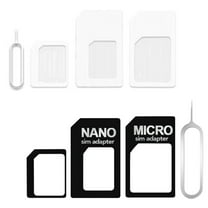 for Nano SIM Card Adapter 4 in 1 Converter Kit to Micro/Standard for All Mobile Devices 2pcs