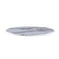 thumbnail image 2 of 6pc. White Marble Dining Set with Lazy Susan and Silver Stainless Steel, 2 of 4
