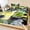Green, variant on Twin Sze Fitted Sheet Set - Flowing Water Zen Stones 2 Piece Bedding Sets 16" Deep Pocket Fitted Sheet with 1 Pillowcase, Modern Country Abstract Art Brushed Microfiber Hotel Luxury Bed Sheets