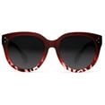 thumbnail image 7 of Bi-Focal Sun Readers Oversize Round Audrey Hepburn Sunglasses Matte Black Demi Burgundy - 1.75 / Burgundy, 7 of 7