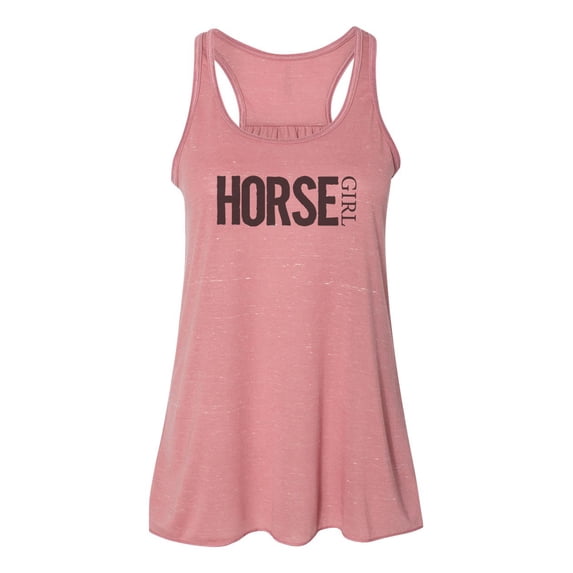 "Horse Girl, Racerback, Equestrian Apparel, Soft Bella Canvas, Sublimation, Horse Tank Top, Horseback, Horse Lover, Equestrian Shirt, Horses, Mauve Marble, SMALL"