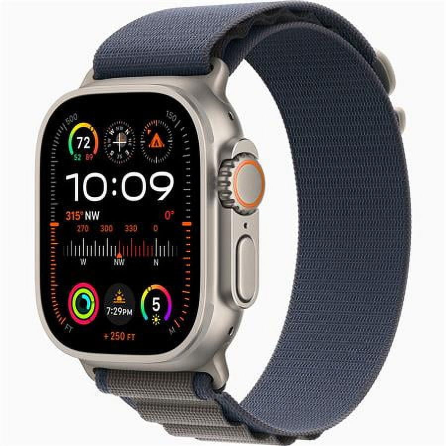 Apple Watch Ultra 2, 49mm GPS+Cellular, Titanium Case, Blue
