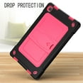 thumbnail image 4 of Dteck Shoulder Strap Case for Samsung Galaxy Tab A7 10.4" SM-T500 T505 (2020 Released) 10.4-inch,Shockproof Armor Rubber 3-Layer Protection Kickstand Cover without Screen Protector,Black+Rose, 4 of 6