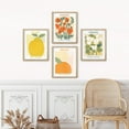 thumbnail image 2 of PixonSign Framed Wall Art Sydney, Orange, Flower, Poppies Posters, Set of 4 Multicolor Fruit, Flower Market Canvas Prints, Preppy Room Lovely Wall Décor for Home Decor - 8"x10" Natural, 2 of 5