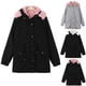 thumbnail image 2 of Abrigo de moda casual chaqueta de algodón chaqueta con capucha de longitud media a larga chaqueta de algodón de pelo de cordero de invierno para mujer, 2 of 5