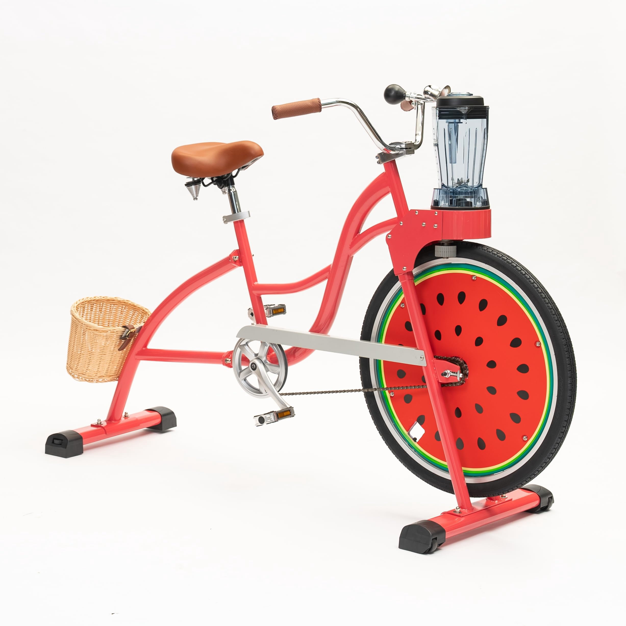 Blender Bike for Fitness, Smoothie Bike Juicer with Pedal, Stationary Bicycle for Party, Carnival, Camping, Indoor & Outdoor Use, Pink