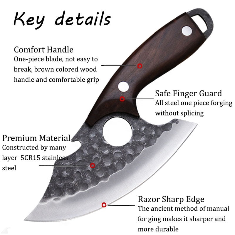 1/3 PCS Stainless Steel Utility Knife Handmade Forged Knife Cutting Knife Boning Knife Fish Knife Hand Tools for Kitchen Convenience Utility Knife Knife High Quality