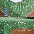 thumbnail image 5 of Regency Heights 100% Cotton Flannel Sheet Set Twin XL Size, 3-Piece Brushed Flannel Bed Sheets, Green Cowboy Santa Bedding Set with Deep Pocket Fitted Sheet & Pillowcase, Gift for Christmas, 5 of 8