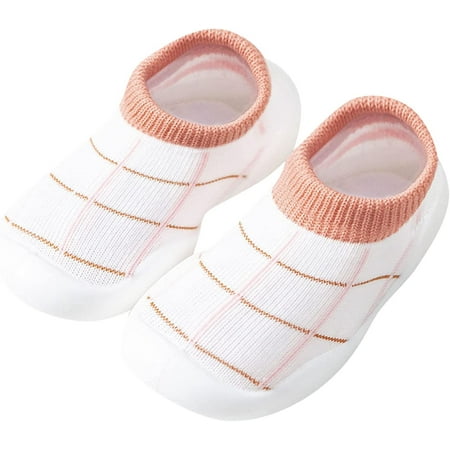 

QWZNDZGR Indoor/Outdoor Toddler Slipper Cotton Mesh Toddler Ankle Socks Baby Socks Anti Skid Rubber Soft Sole Slippers