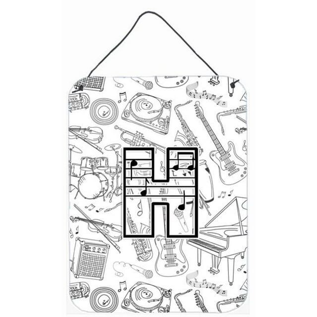 Carolines Treasures CJ2007-HDS1216 Letter H Musical Note Letters Wall and Door Hanging Prints