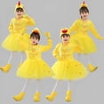 thumbnail image 5 of Disfraz de pato y polluelo para niños, disfraz de animal, niñas y niños, pato amarillo bailando, ropa bonita, polluelo, patito feo, ganso, 5 of 5