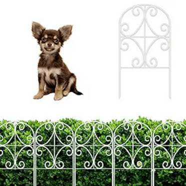Garden Fence Border Animal Barrier (10 Panels), 12in(L) x 24in(H) Wire Fence Butterfly Arch Panel Outdoor Drative Fencing Rustproof Metal for Lawn Landscape, Dog fences for the Yard No Dig