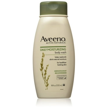 12 PACKS : Aveeno Active Naturals Daily Moisturizing Body Wash with Natural Oatmeal, 18-Ounce Bottles