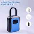 thumbnail image 3 of Yeacher Key Storage Lock Box with Dust Cover Aluminum Alloy 4-Digit Combination Padlock Case Lockbox Key Safe Box Portable Storage for House Key ID Card U Disk, 3 of 8