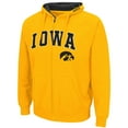thumbnail image 2 of Men's Colosseum Gold Iowa Hawkeyes Arch & Logo 3.0 Full-Zip Hoodie, 2 of 3