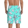 thumbnail image 3 of Daiia Seashell And Starfish Mens Woven Stretch Pajama Short,Short Pajama Pants-Medium, 3 of 9