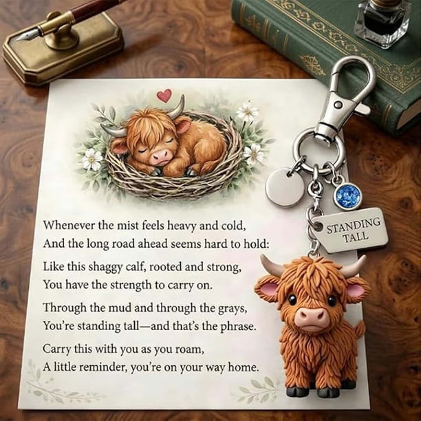 Highlands Bull Month Keychain Remind You Of The Power Of Silences Every Day