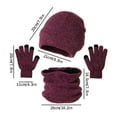thumbnail image 2 of ZSQDM Women or Men Autumn Warm Cute Hat Scarf Gloves Slouchy Three Pieces Snow Knit Cap Screen Mittens Scarves Sets beanie for Women Golf Hats Men Scarf Hat Gloves Baseball Cap Washing Cage, 2 of 2