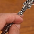 thumbnail image 6 of Jiibva Vintage Feather Pen Retro Feather Dip Pen Round Carved Pen Student Writing Fountain Pen for Party Gift, 6 of 7