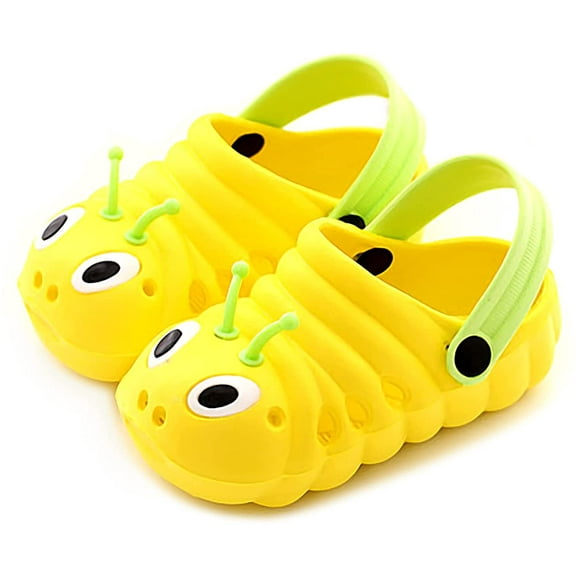 Baby Clogs Funny Garden Shoes Non-Slip Plastic Kids Sandals Closed Toe Slippers Cute Infant Toddler Beach Shower Shoes for Boys and Girls 0-5 Years