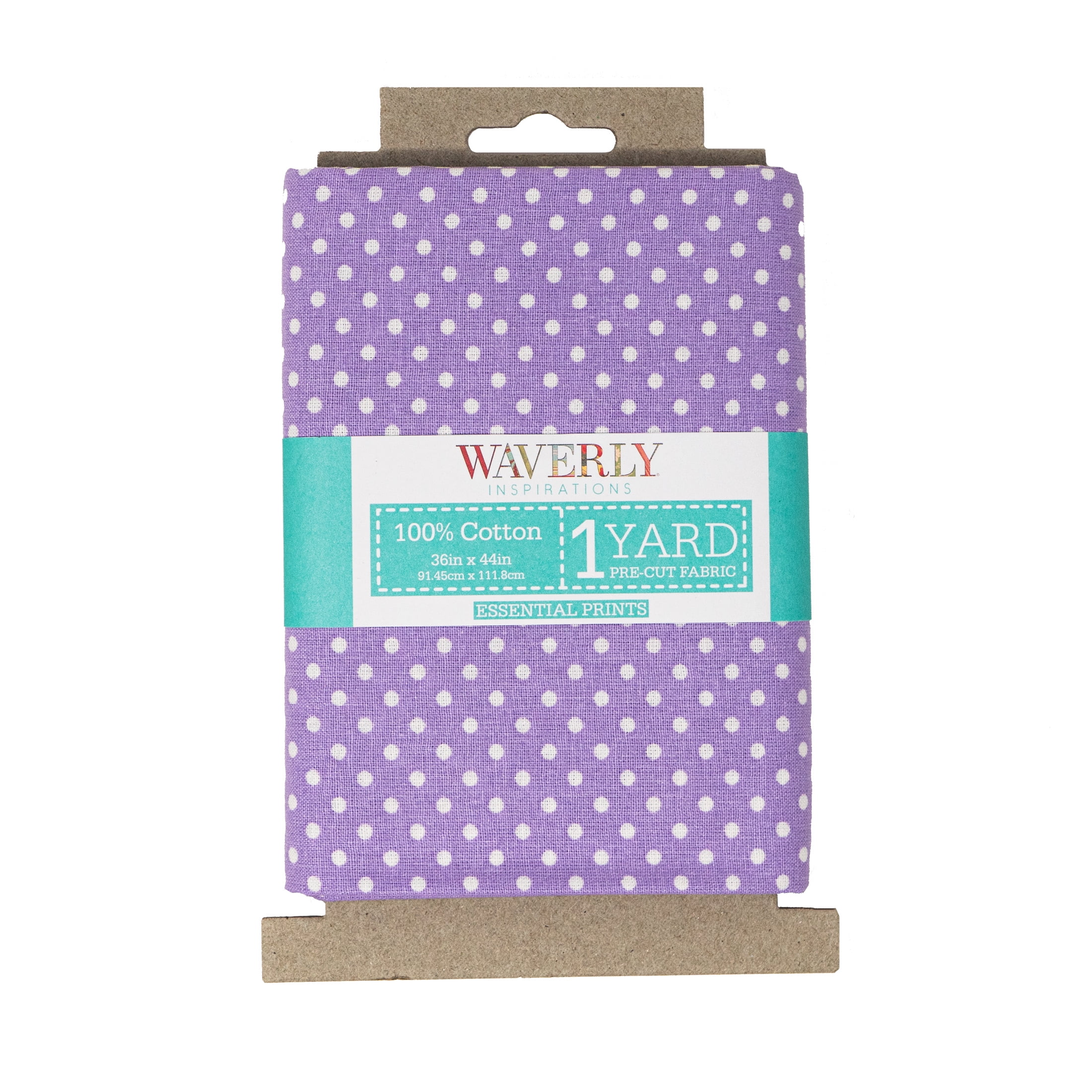 (2 pack) Waverly Inspirations 1 Yard Cut 100% Cotton Prints Fabric, Dot Lilac, 44" Wide for Quilting & Sewing