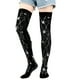 thumbnail image 1 of Xiao Hua 2 pares de medias largas hasta el muslo para Halloween, por encima de la rodilla, para cosplay, festivales, telaraña negra, 1 of 3