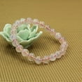 thumbnail image 3 of Angelstones Natural Aqua Aura Madagascar Rose Quartz Gemstone 8mm Round Beads Stretch Bracelet 7 Inch Unisex, 3 of 4