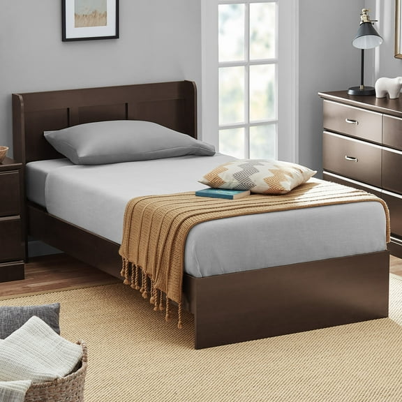 Sauder Parklane Platform Twin Bed with Headboard, Multiple Colors