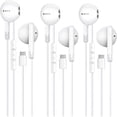 thumbnail image 1 of wonima11 3 Pack of USB C Headphones [MFi Certified],Type C Earphones HiFi Stereo Wired Earbuds,Magnetic Noise Canceling in-Ear Headset with Microphone for iPhone 15/16/15 16 Plus/15 16Pro/15 16Pro Max, 1 of 1