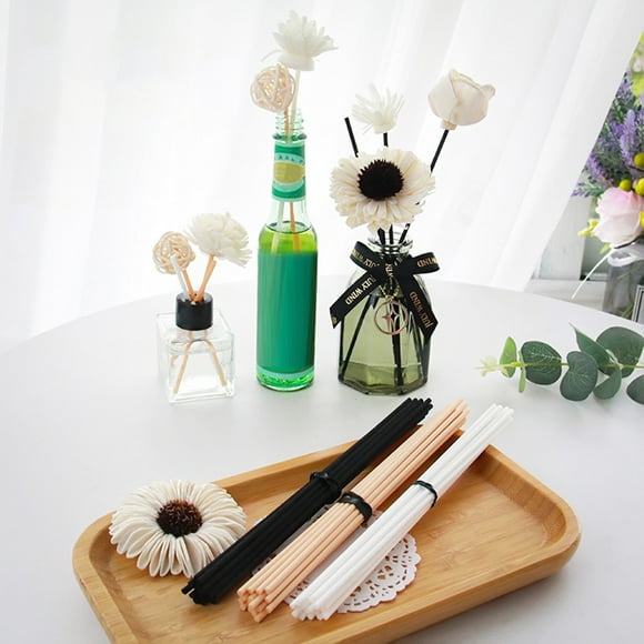 20Pcs Aromatherapy Diffuser Stick Extra Thick DIY Handmade Refresh Air 4mm Natural Reed Diffuser Replacement Stick Home Supplies