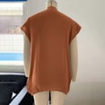 thumbnail image 7 of Staron Women's Casual Tops Basic Round Neck Short Sleeve Pullover Blouse Fashion Tee Loose Comfy Shirt for Spring Summer, Coffee XXL, 7 of 7