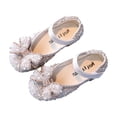thumbnail image 4 of YHAJDS Girls Bow Pearl Mary Jane Flats Rhinestone Sequin Ballet Princess Shoes, 4 of 5