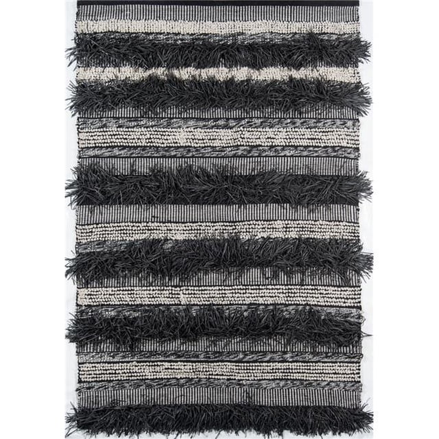 Momeni OTTO0OTT-3BLK2030 2 x 3 Pi. Otto-3 Rectangle Tapis d'Intérieur et d'Extérieur - Noir