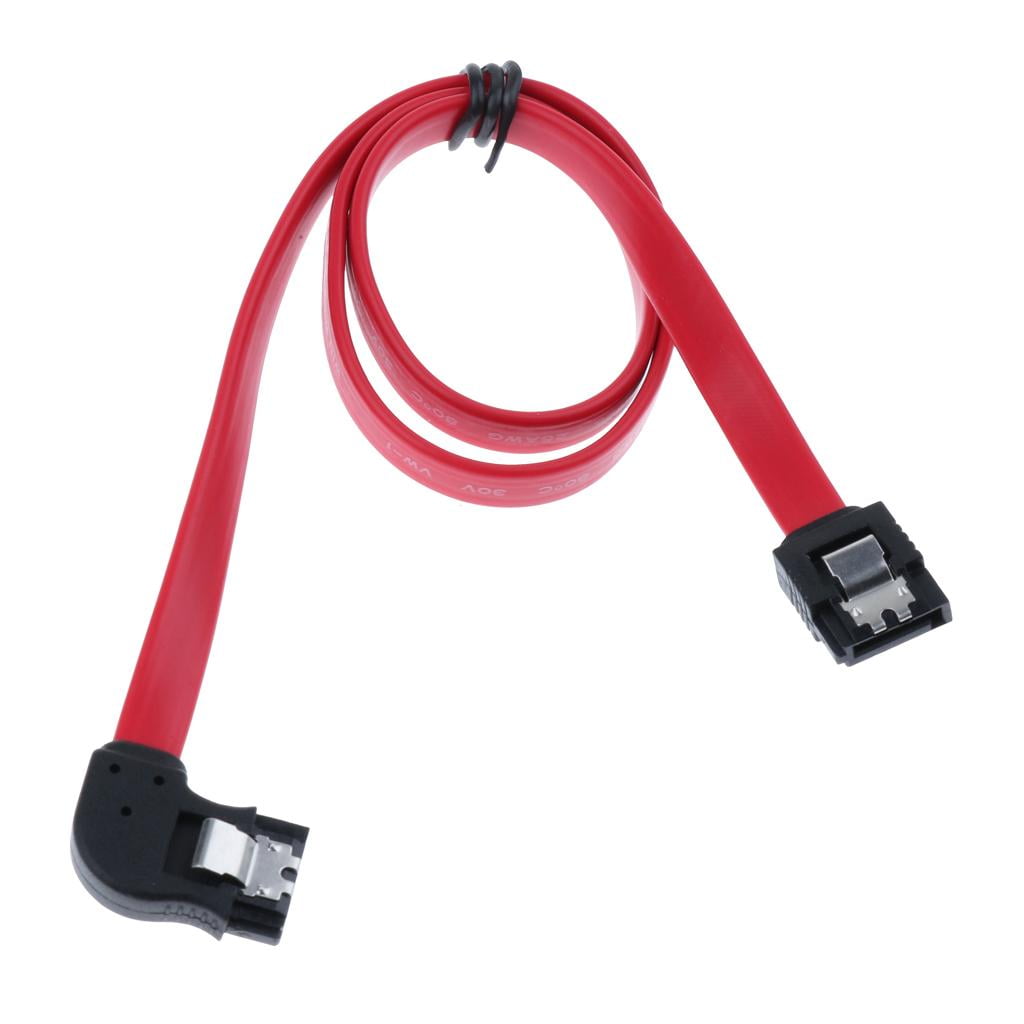 SATA 3.0 Data Drive Cable with Locking Latch 200mm Straight to Right Angle 