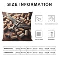 thumbnail image 5 of Orinice  Winery Throw Pillow Cushion Cover, Wine Corks Rustic Wooden Ground Natural Organic Liquor Elements Vintage Harvest Top View, Decorative Square Accent Pillow Case,  White, 5 of 5