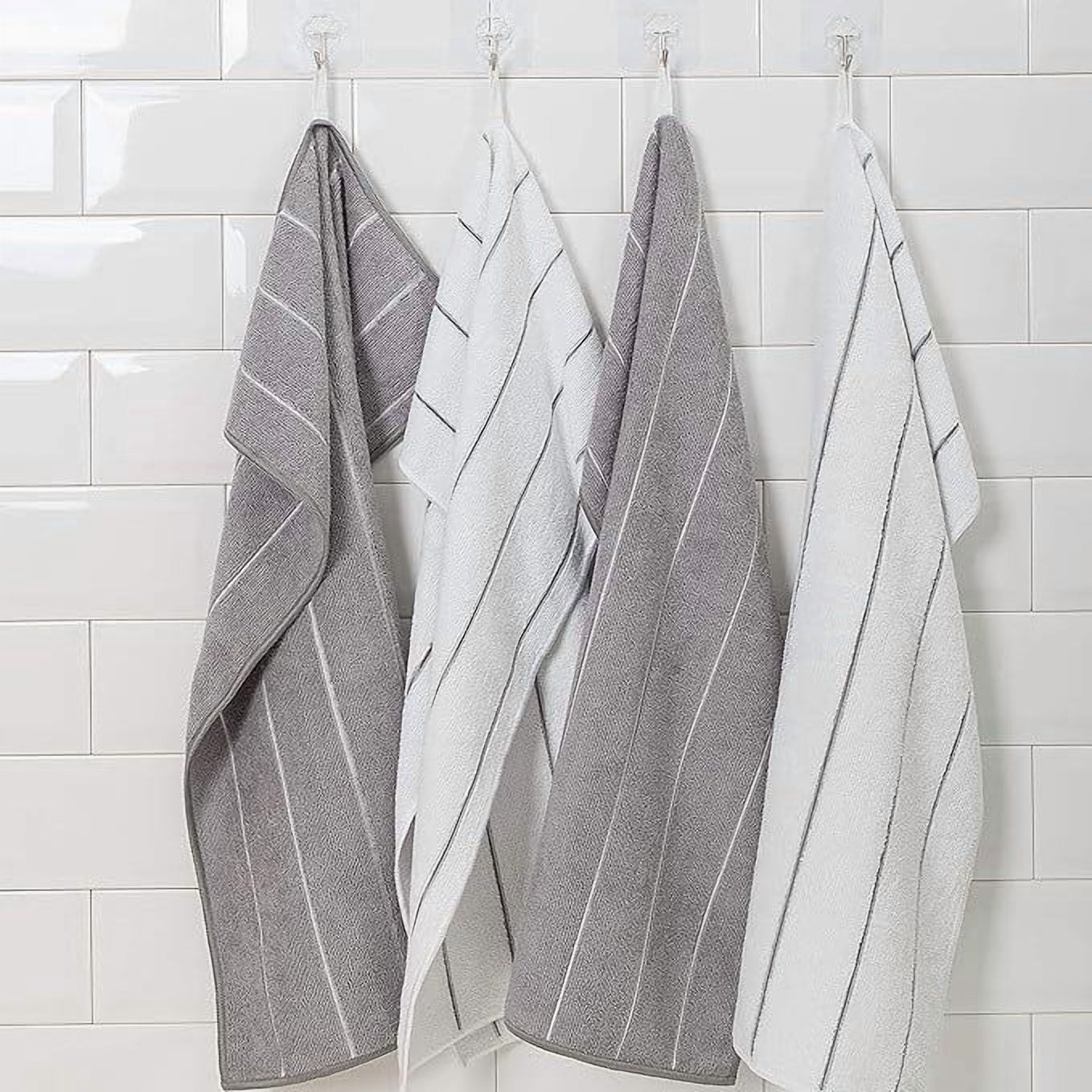 Nvzi Kitchen Towels Set - 6 Pcs Grey 40×60cm (15.75×23.62in) Polyester Dish Towels for Kitchen, Reusable Dish Cloths, Absorbent Towels for Home Kitchen Cleaning & Drying