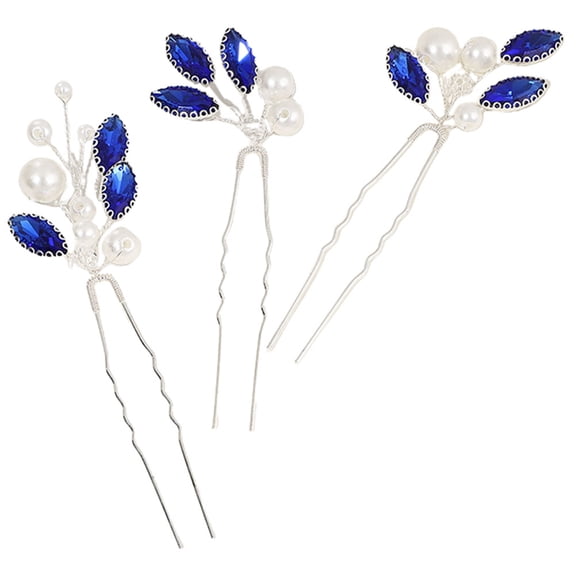 unbranded  3 Pcs Crystal Hairpins Wedding Accessories Pearls for Women Miss