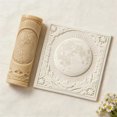 thumbnail image 2 of Rodillo de estampado de arcilla polimérica con textura de luna llena | Herramientas de cerámica creativas | Perfecto for proyectos de primavera y verano., 2 of 5