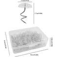 thumbnail image 5 of Twist Pins, Clear Heads Bed Skirt Pins for Sofa Covers Slipcovers Arm Armrest Covers(50 / Box), 5 of 5